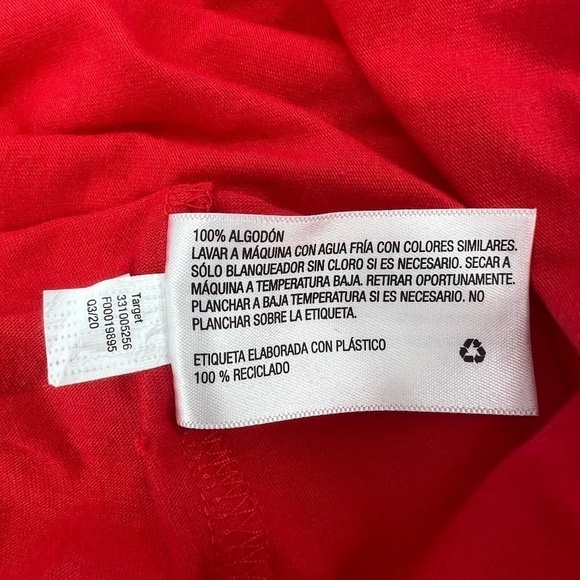 NWT Wild Fable Red Long Sleeve Cropped Boxy T-Shirt Size Small Women’s - Picture 8 of 8